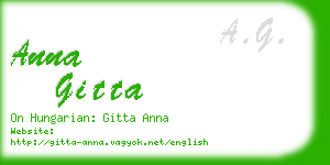 anna gitta business card